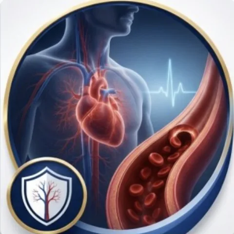 Illustration of the heart and a blood vessel
